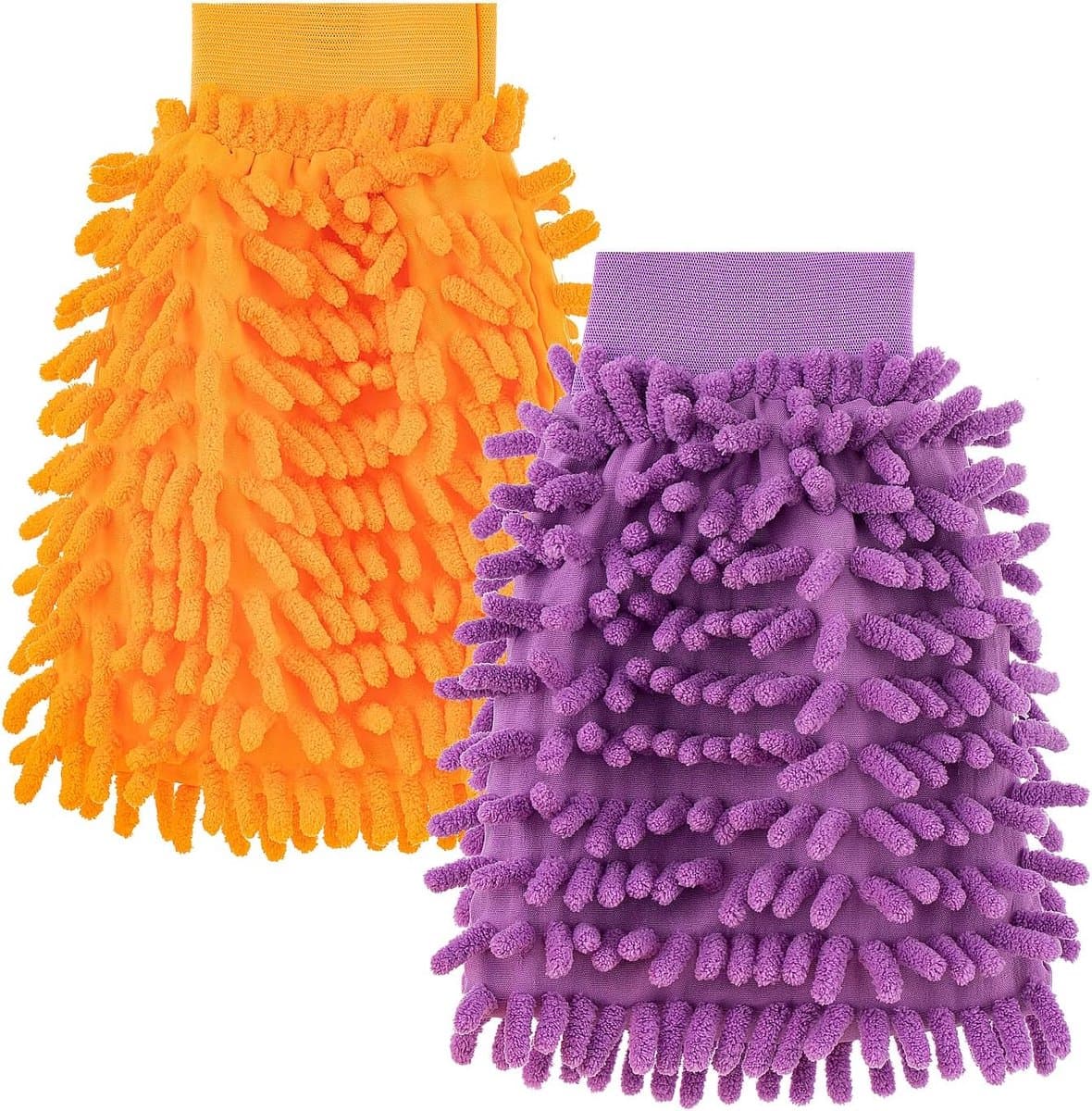 - dubbelzijdige microvezel washandschoen voor autoreiniging - 2 stuks — afbeelding 1