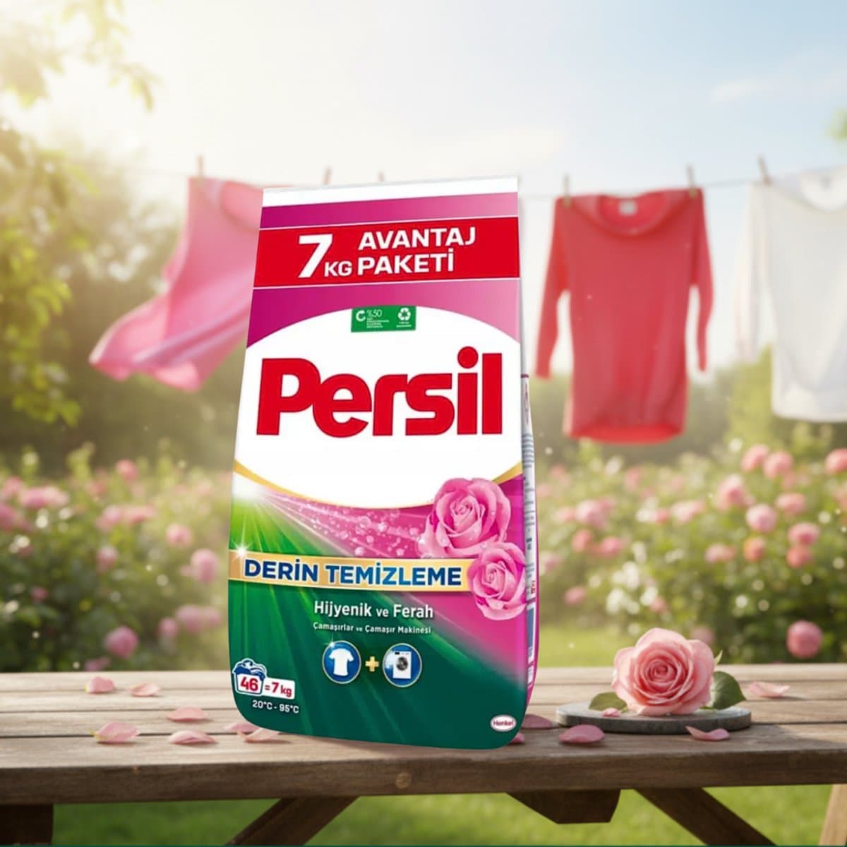 Persil Waspoeder Witte Was Magische Roos 7 KG – 46 Wasbeurten — afbeelding 1