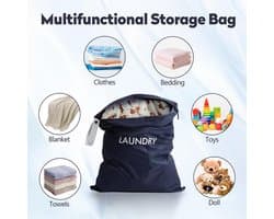 Waszakken Set - Waterdicht Nylon - Opvouwbaar en Ruimtebesparend - Met Ritssluiting - Voor Reizen en Vakantie