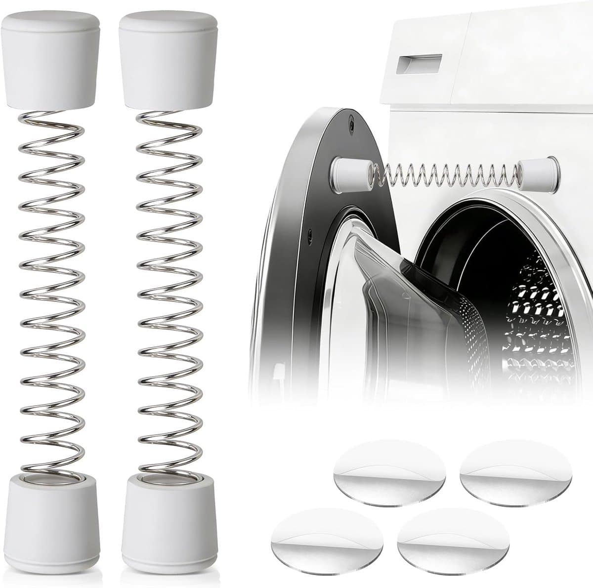 2 Stuks Deurstopper voor wasmachine - Magnetische deurstopper - Goede Ventilatie - Geschikt voor de meeste wasmachines - Geschikt voor de meeste wasmachines - 10cm - grijs — afbeelding 1
