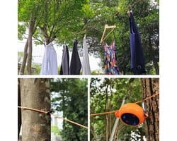 Kleding Drogen Touw - Waslijn Outdoor - Reizen en Kamperen - Intrekbaar en Klittenvrij - 10 meter - G