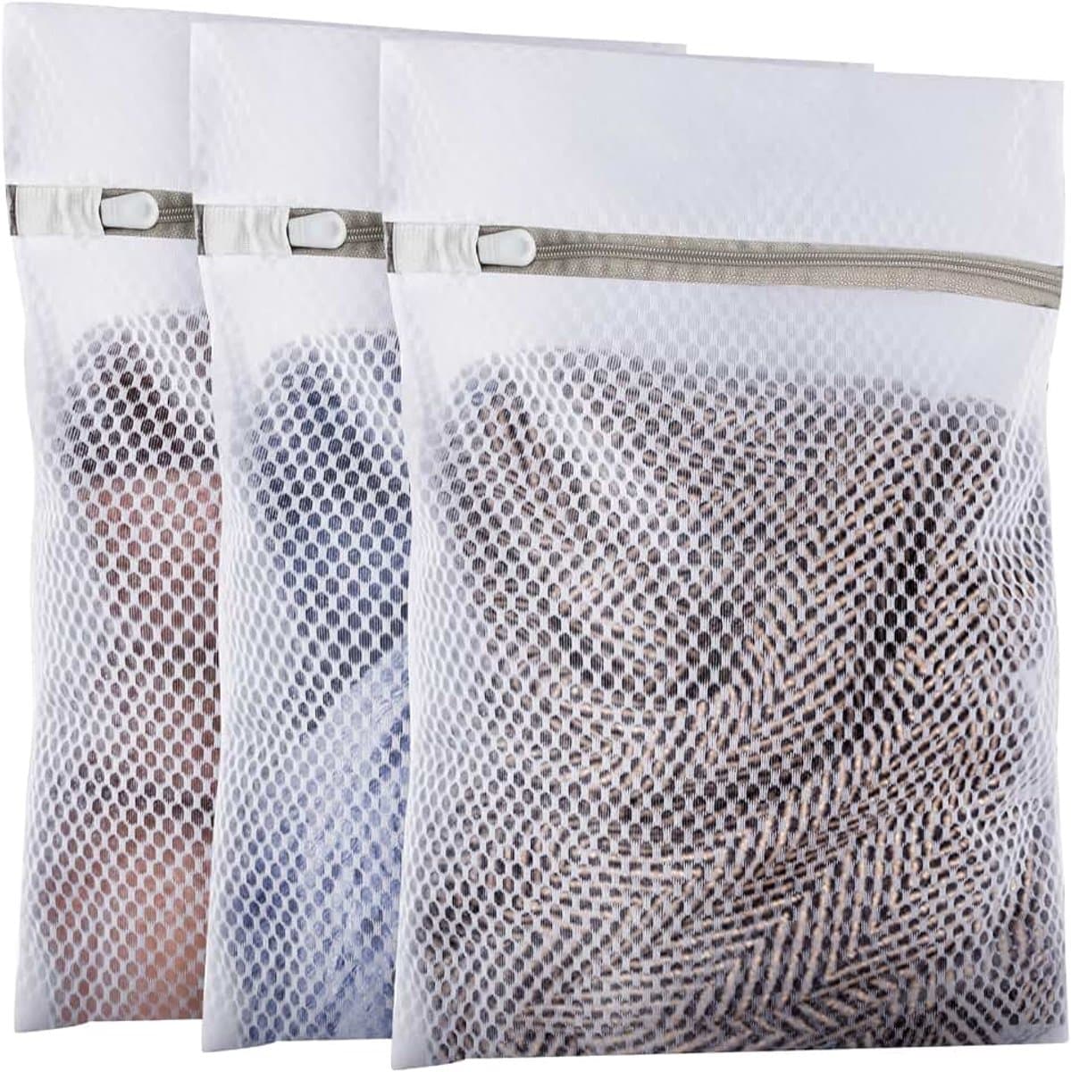 Waszakken van mesh, wasnet met ritssluiting voor delicate kleding, beha, lingerie, ondergoed, schoenen — afbeelding 1