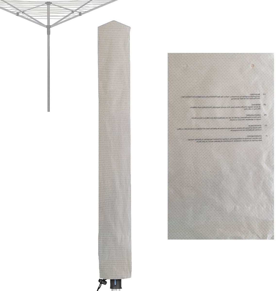 REDOM - Droogrek Hoes 16x16x180 cm – Beschermhoes voor Droogrek en Wasrek – Bescherming tegen Stof en Vuil – Voor Balkon, Tuin en Wasruimte – 600D Oxford Doek – Grijs — afbeelding 1