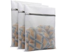 Mesh Waszakken voor Delicates, Honingraat Design, Set van 3 Stuks (40x50cm)