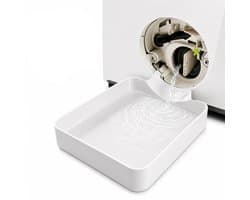 Lekbak Wasmachine 17,8x17,8cm Wit - Universele Opvangbak voor Wasmachine & Vaatwasser - Onderdelen Voor Wasmachines - Lekbeveiliging voor Kelder, Woning & Camper - Lekbak - Eenvoudig te Reinigen - Beschermt Vloer & Meubels tegen Waterschade