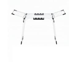 Wasrek Opvouwbaar droogrek 52,5 x 173 x 96,5 cm wit Grote droogruimte met sokkenclips Stevig en duurzaam metalen frame Geen montage nodig direct te gebruiken Geschikt voor balkon badkamer en wasruimte