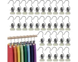 Wasknijpers roestvrij staal, antislip kleerhangerclips, broekhanger met klemmen, ruimtebesparend, hangers voor laarzen, klemhaken, metaal, washaken voor sokken, leggings, organizer