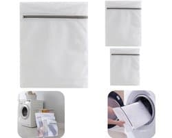 3 stuks waszakken - fijne maas waszakken - ondergoed waszakken - wasmachine speciale waszakken - met ritssluiting - grote capaciteit - scheurbestendig - huishoudaccessoires - geschikt voor ondergoed, slipjes, wasmachine (wit, meerdere maten)