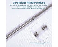 Wasnet Groot 60 x 80 cm - Waszak Herbruikbaar - Waszak voor Wasmachine - Waszakken voor Wasgoed - Wasnet met Ritssluiting - Geschikt voor Overhemden/Jassen