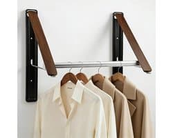 Vouwbare Droogrek voor Kleding met 6 Groeven - Ideaal voor Over de Deur Hangen, Ruimtebesparend en Handig voor Jassen en Kledingstukken