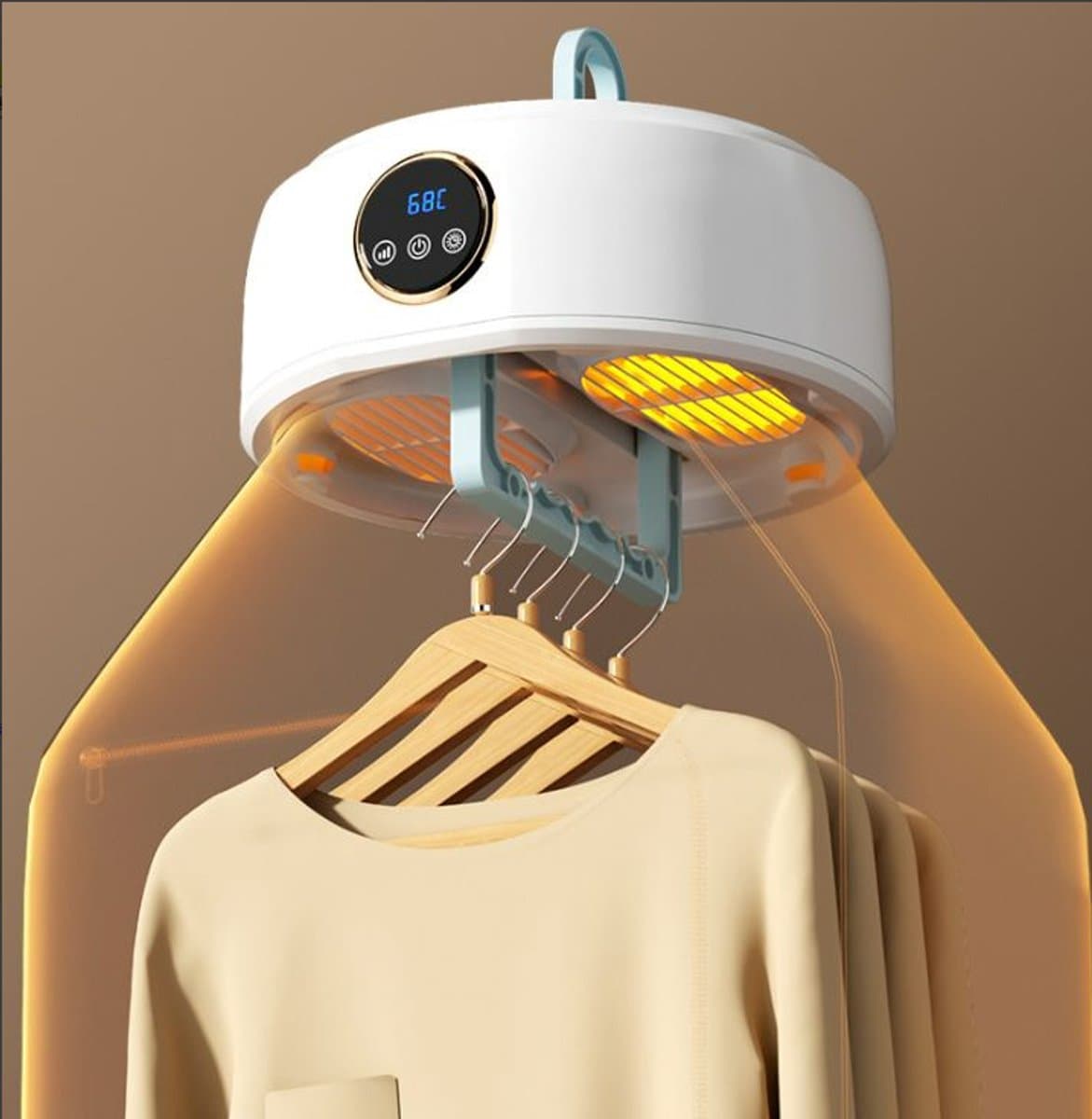Opvouwbare Kledingdroger – Mini Draagbare Droger – UV Sterilisatie & Anti-mijt – Met Timer & Oververhitting Beveiliging – Voor Thuis & Studenten – Wit — afbeelding 1