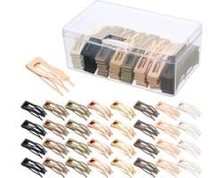 Haarspeldjes Dubbele Grip - Snap Clips Metalen - Haar Maken - Dubbele Handgrepen - 120 Stuks - 8 Kleuren