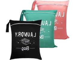 Reiswaszakken met Handvat - 3 Stuks, 38x48cm, Ideaal voor Sport, Zwemmen en Camping