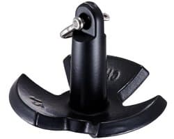 Rivieranker Gietijzer - Paddenstoelanker Bootanker - Veilige Verankering - Vinyl Gecoat - 54 kg - Zwart