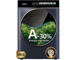 CHiQ CW106581AX - Wasmachine - 10 KG - Full Service - Space Pro - A-30% - 13.5 Inch Led-Touchscreen - 12 programma's - AI Smart - Stoomwassen & Quick Wash - 12 jaar garantie op motor