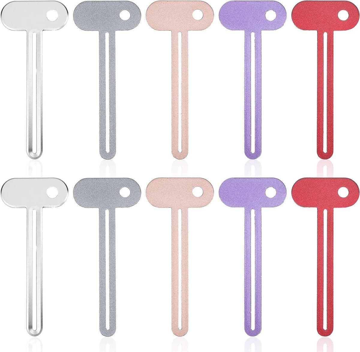 Set van 10 duurzame tandpasta-knijpers, ergonomische buisknijpers voor cosmetica, afvalvrij en gebruiksvriendelijk hulpmiddel voor het extruderen van tubes — afbeelding 1