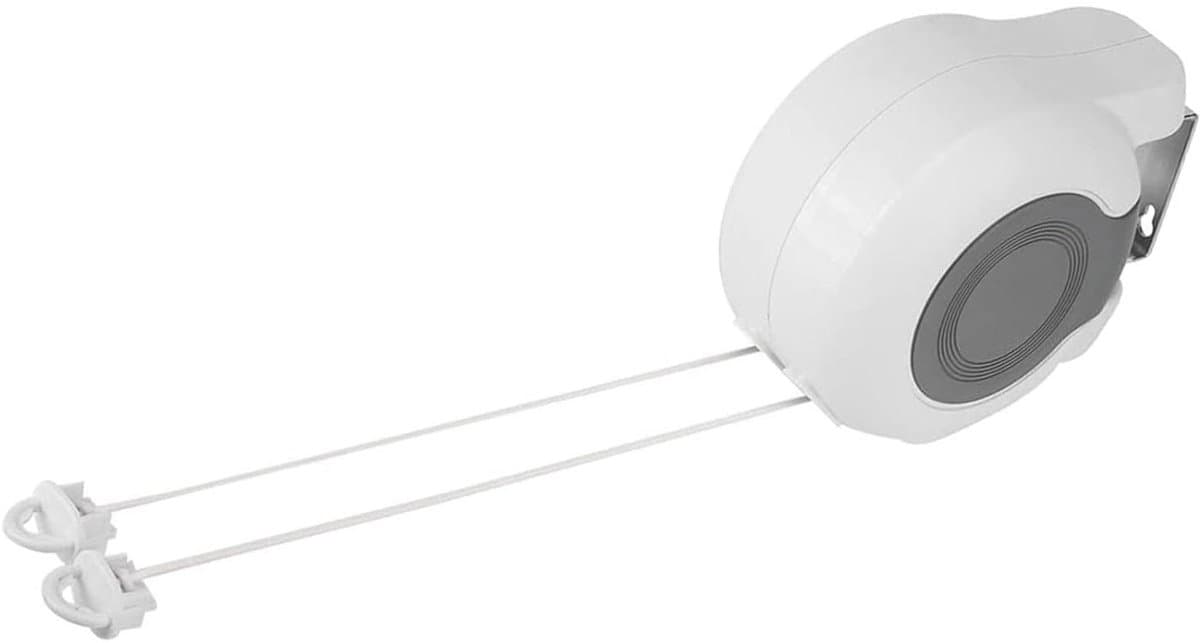 Intrekbare Kledinglijn - Drooglijn Dubbel - Ruimtebesparend Ophangen - Dubbele Lijn - 26 Meter - Wit — afbeelding 1