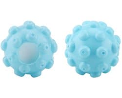 Dailygoods - Dailygoody - Herbruikbare Wasvloeistof Doseerballen - Duurzaam en Creatief - Blauw - Versnelt Droogproces - Zorgt voor Luchtigheid en Zachtheid - 2 Stuks