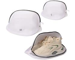 Dailygoods- Schoenwaszak - 2 Stuks - Wasnet met Ritssluiting - Herbruikbare Waszak - Bescherming voor Sneakers/Sokken - Duurzaam Materiaal