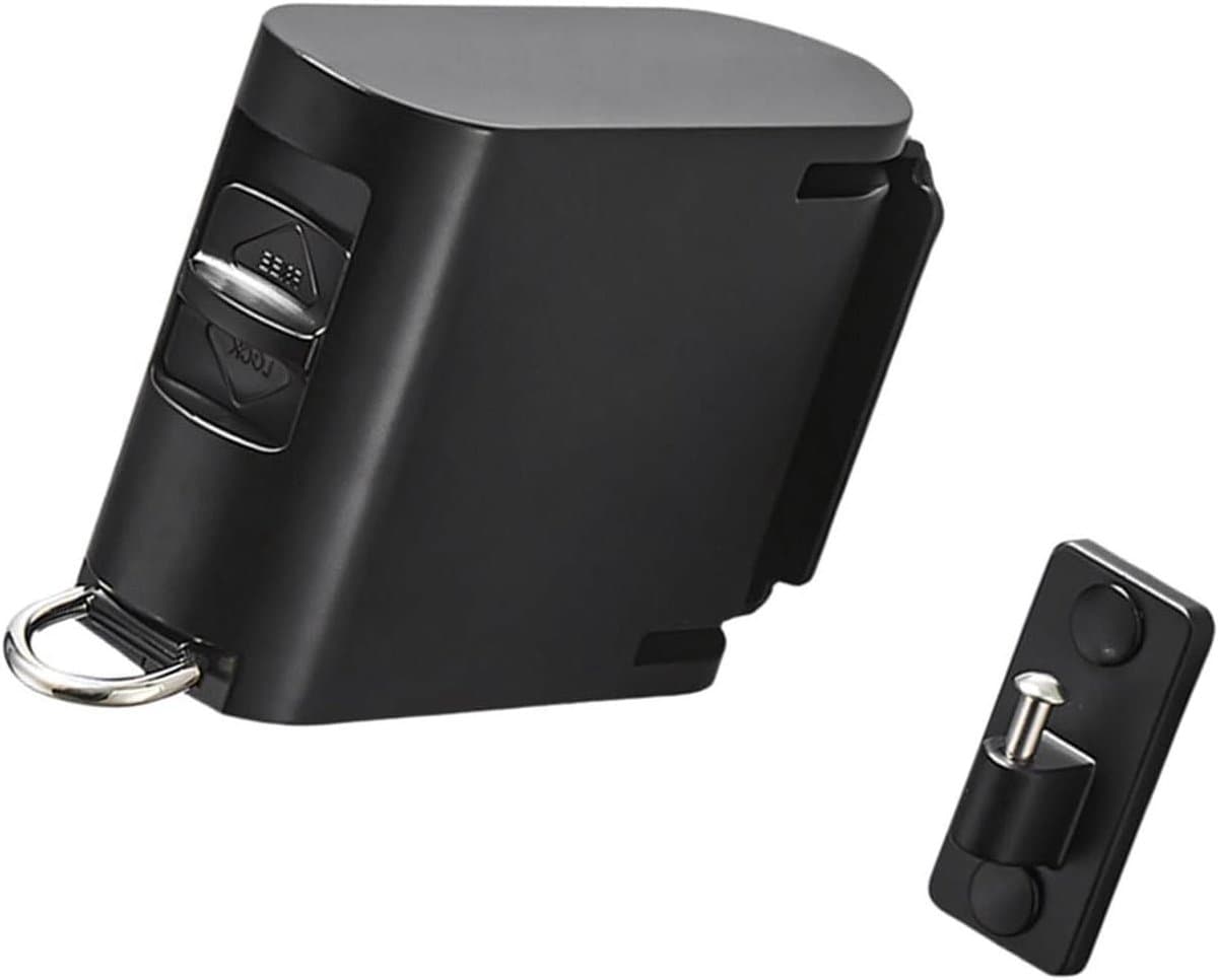 Wandwaslijn - Kledingdroger - Ruimtebesparend - Boorloze installatie - 10 cm - Zwart — afbeelding 1