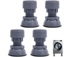 Dailygoods- Trillingsdempers 4 stuks - Antitrillingsdemper - Verstelbare Wasmachine Voetjes - Hoogte 9,5/12,5 cm - Schokdemper - Antislip en Vochtbestendig - Wasmachinevoetjes