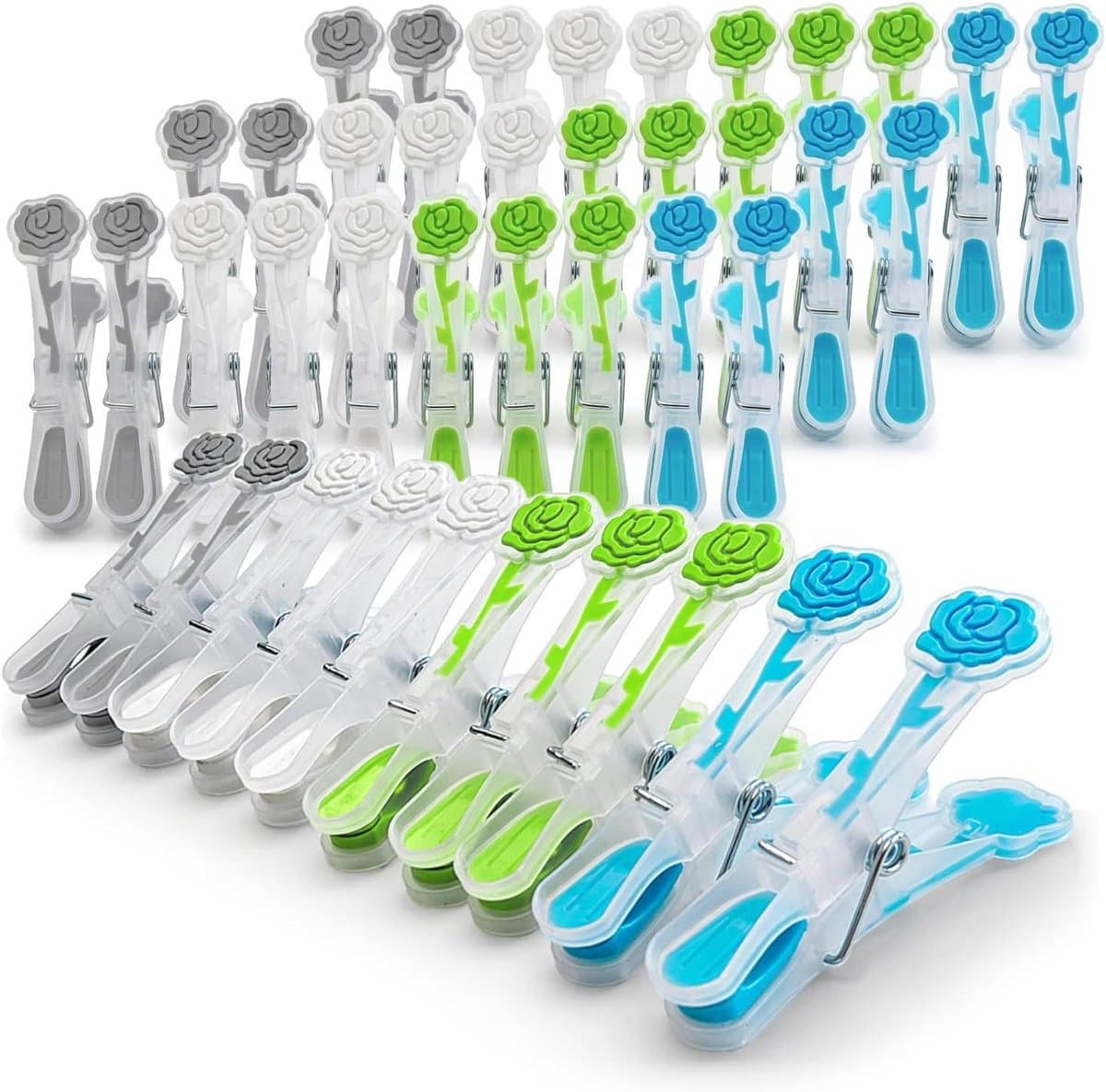 Wasknijpers - Kledingknijpers - Was ophangen - Softgrip comfort - 40 stuks - Multicolor — afbeelding 1