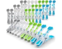 Wasknijpers - Kledingknijpers - Was ophangen - Softgrip comfort - 40 stuks - Multicolor