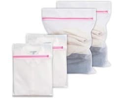 Set van 4 Herbruikbare Waszakken met Rits voor Delicate Kleding, Ondergoed en Reisorganizer - 23×30 cm en 30×40 cm