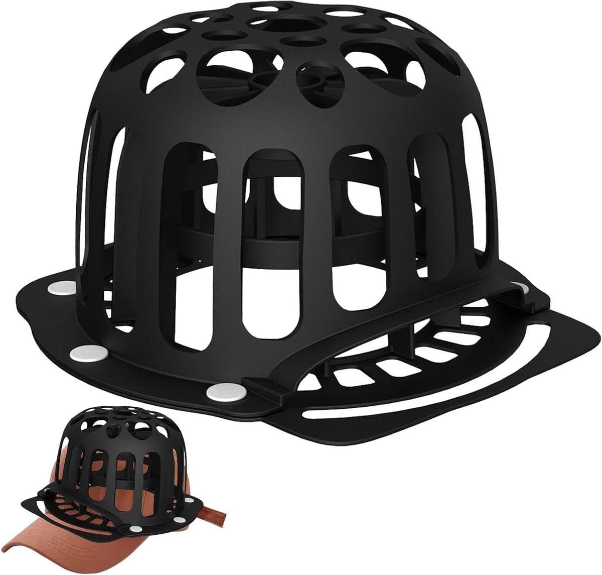 Waskooi Petten - Hoedenreiniger Frame - Veilig Wassen - Behoudt Vorm - 24.5 cm - Wit — afbeelding 1