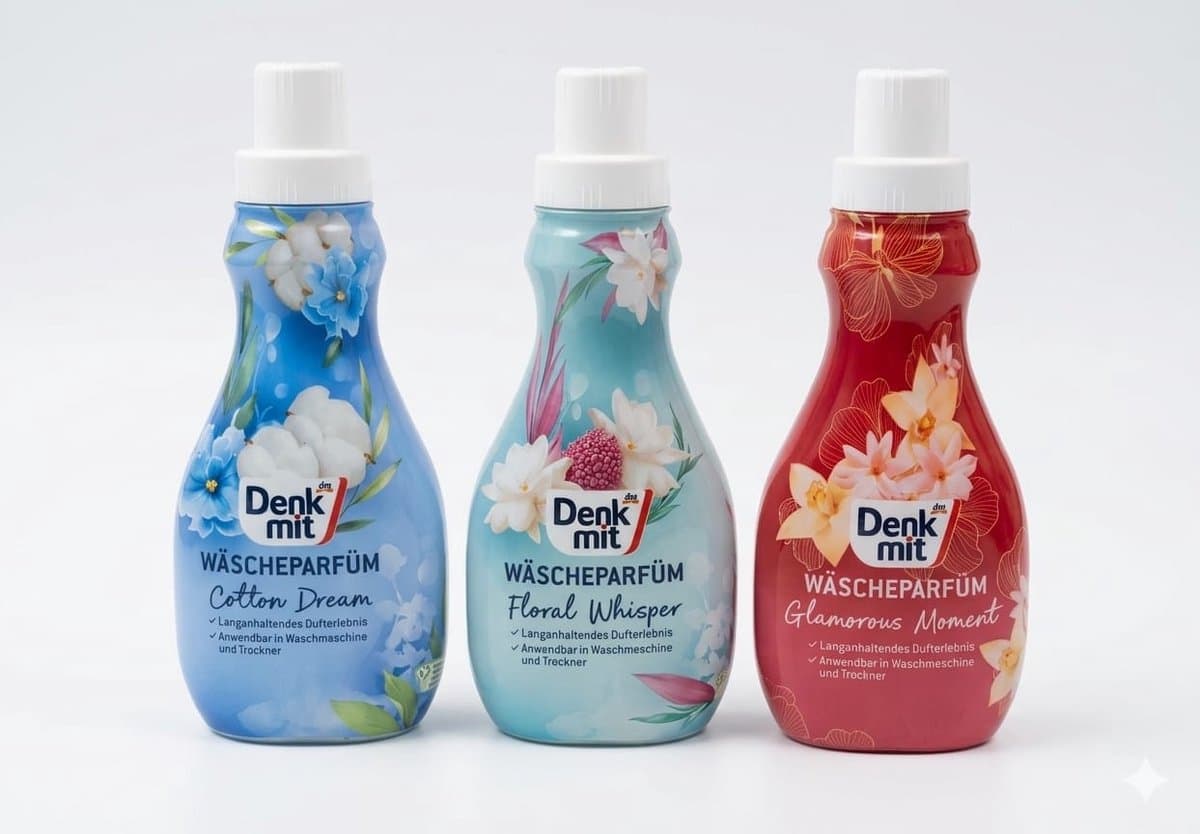 Denkmit - Wasparfum -Probeerpakket - 3x 400ml - Cotton Dream, Floral Whisper & Glamorous Moment - Luxe Wasgeur Mix — afbeelding 1