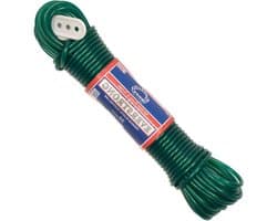 Waslijn - Drooglijn - Kleding Drogen - Stalen Kern - 25 Meter - Groen