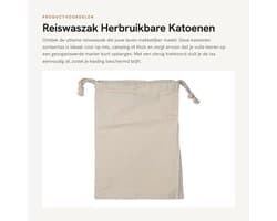 Dailygoods- Reiswaszak Katoen - Opbergtas voor Vuile Kleren - Multifunctioneel - Lichtgewicht - Duurzaam - Zacht en Huidvriendelijk (30 * 40cm) - Waszak