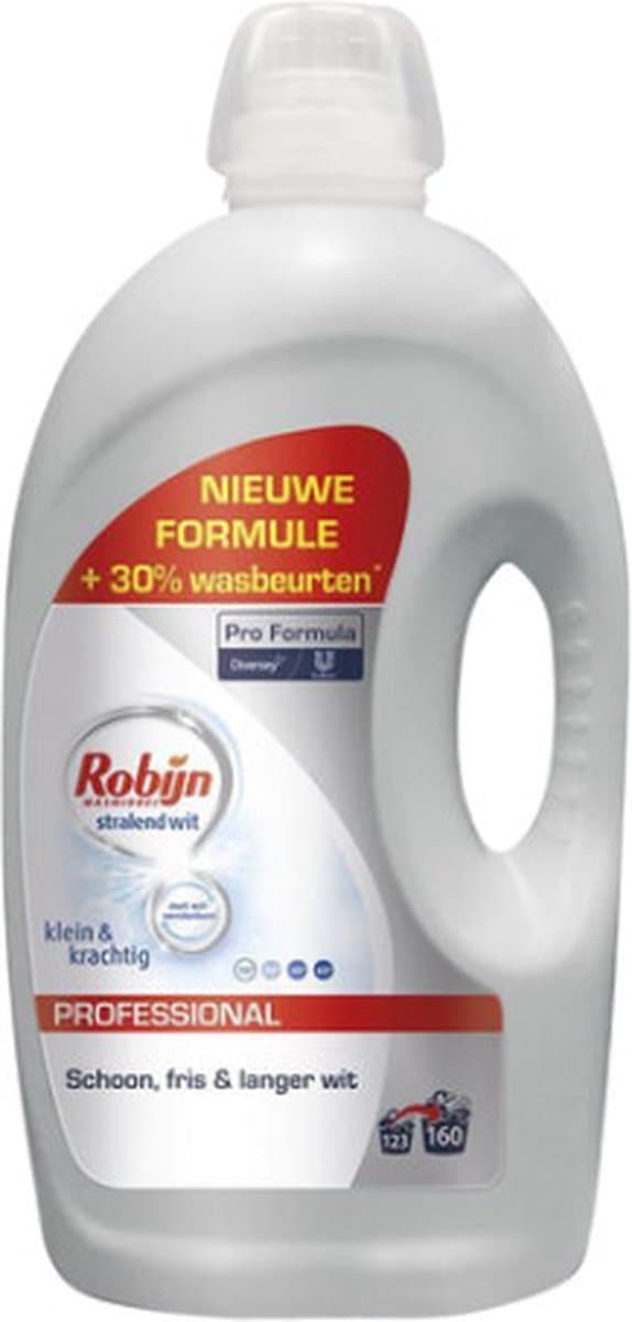 Robijn Professional Vloeibaar Wasmiddel Klein & Krachtig Witte Was 160 Wasbeurten Pro Formula - 2 x 4,32 liter - Voordeelverpakking — afbeelding 1