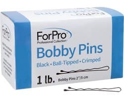 Professionele Bobby Pins Zwart 5 cm - Antislip Haarspeldjes met Balpunt (ca. 400 stuks)