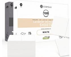 Cosmeau Zwart + Wit Combo Wasmiddel Wasstrips 2x100 Wasbeurten- Wasvellen - Wasdoekjes - Detergent Sheets - Wasdoekjes