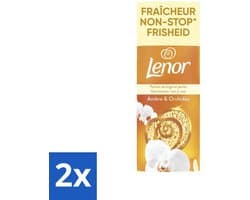 2 x Lenor – Geurbooster – Amber & Orchidee – 12 Wasbeurten – 155 g - Geurparels - Wasgeur - Luxegeur - Orchidee - Vanille