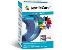 Wasmachine kleurstof - Textielverf - Kleding opfrissen - Voor katoen en gemengde vezels - 350 gram - Turkoois