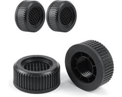 Antislipmatten Wasmachine - Voetdemper Onderstel - Apparaten Stabiliseren - Diepe Groeven Grip - 4 Stuks - Zwart
