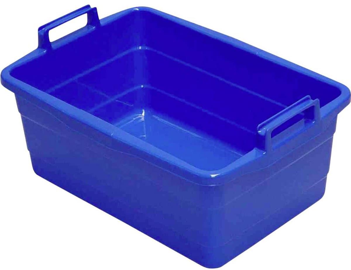 Lockweiler Bak vierkant 62 cm/45 L blauw staande handgrepen — afbeelding 1