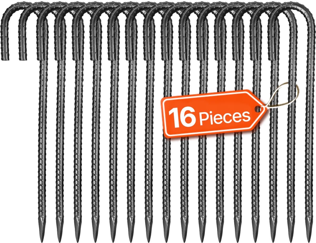VEVOR 16-pack J-type Grondankers Grondnagels Tentharingen 304,8mm — afbeelding 1