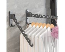 Kledinghaak - Inklapbaar -Opvouwbaar droogrek voor kleding, opvouwbaar droogrek voor binnen- Muurbevestiging - Wandhaak - Kapstok - Kledinghanger- Droogrek - 1 item