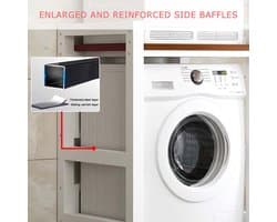 Wasmachine Opbergunit - Stapelrek Droger - Ruimte Besparen - Stevig Koolstofstaal - 75x65x105cm - Wit