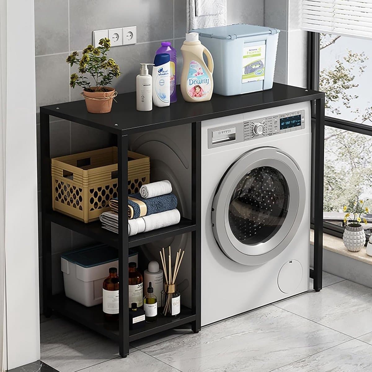 Wasmachine Plank - Werkblad Droger - Ruimte Besparen - Robuuste Constructie - 90x60x95CM — afbeelding 1