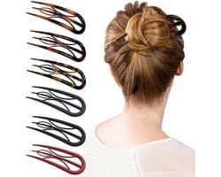 6x Grote U-Vormige Haarspelden Set - Sterke Franse Haarpennen voor Dik & Dun Haar