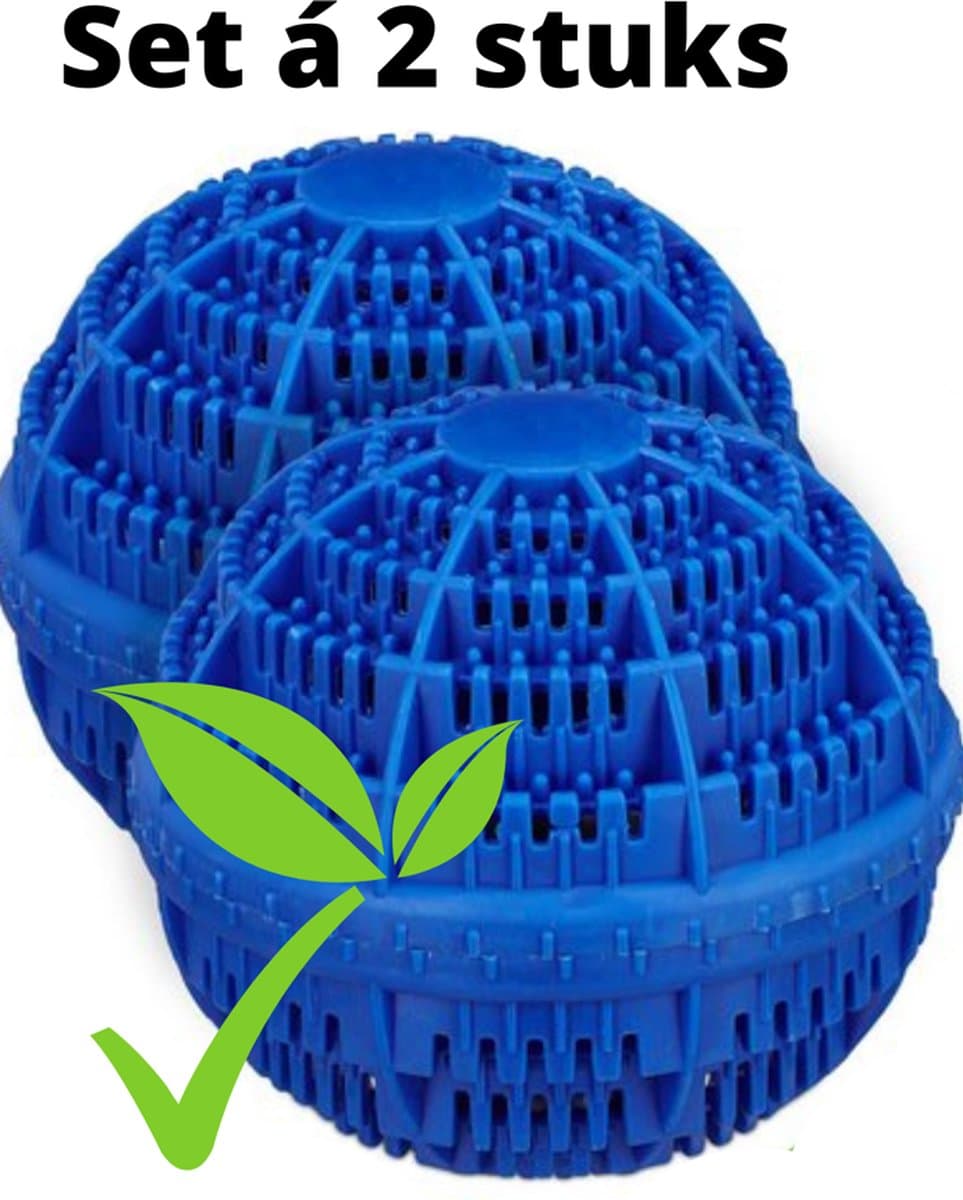 V&P Wasbol set van 2 - wasbal - keramische balletjes - blauw - wasmachine reiniger - wasmachine - zonder gebruik van wasmiddel — afbeelding 1