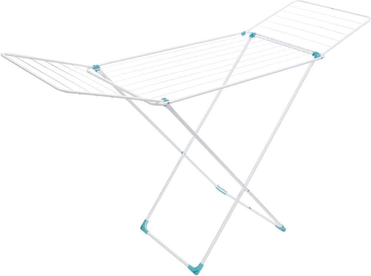 Droogrek Universal 18m wit - Gevleugelde Opvouwbare Kleding Airer, Metaal — afbeelding 1