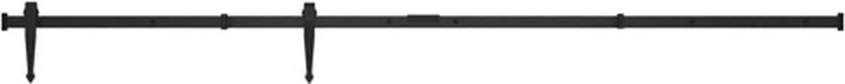 vidaXL - Ophangset - voor - minischuifdeur - 200 - cm - koolstofstaal — afbeelding 1