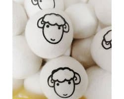 Was & droogballen | 6 stuks | 5cm | in bewaarzakje | Wit | Wasdroger ballen | Droger ballen | Wasbol | Wasballen — afbeelding 1