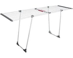 HI Wasrek/droogrek - wit - metaal - 111 x 55 x 5 cm - staand - wassen en drogen — afbeelding 1