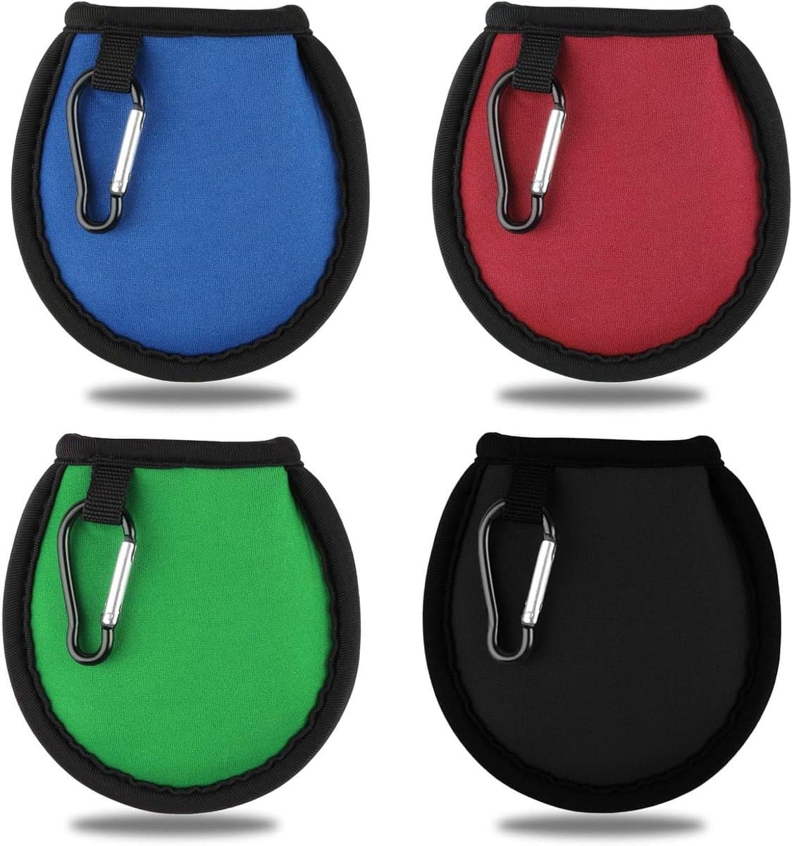 Set van 4 draagbare golfbalreinigers met tas en karabijnhaak - Handige golfaccessoires voor schone ballen - Waterdichte golfbalwasser met waszak - Golfcadeaus voor golfers. — afbeelding 1